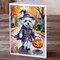 Edge Collections - 5" x 7" - Multicolor - Bichon Frise Halloween Greeting Cards - 8 Pieces